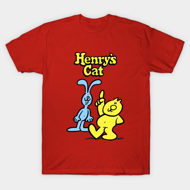 Henry's Cat and Chris Rabbit T-Shirt by Pickledjo